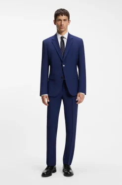 Zweiteiliger Slim-Fit Anzug aus Woll-Mix