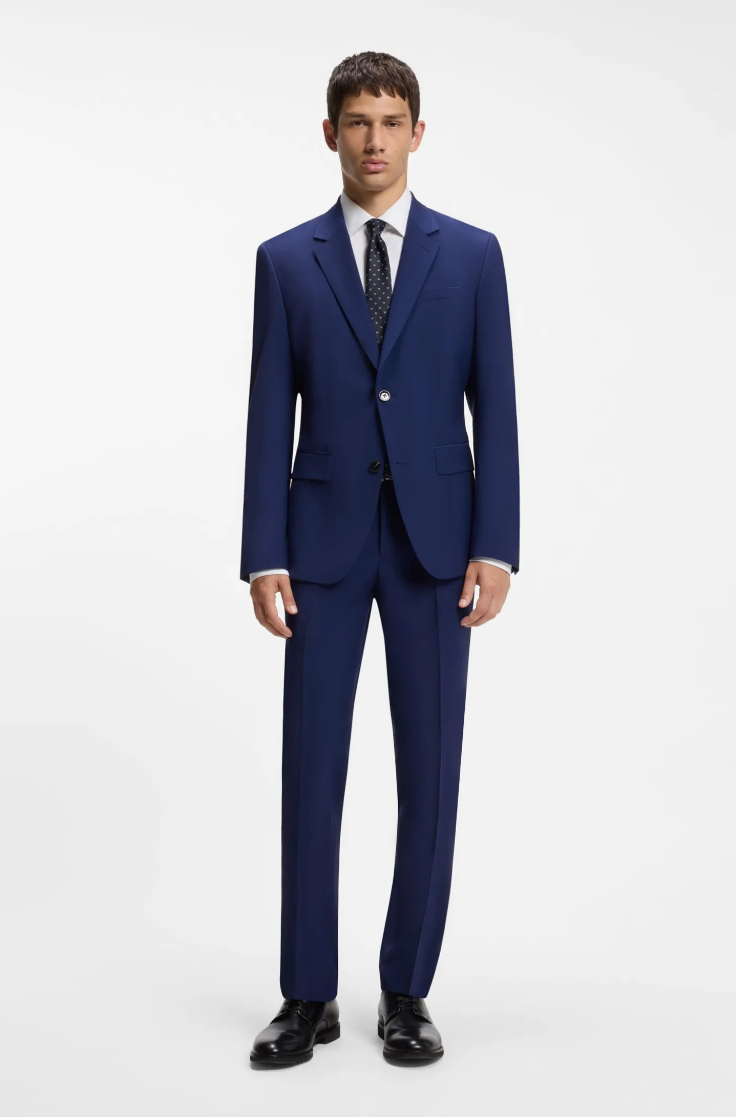 Zweiteiliger Slim-Fit Anzug aus Woll-Mix