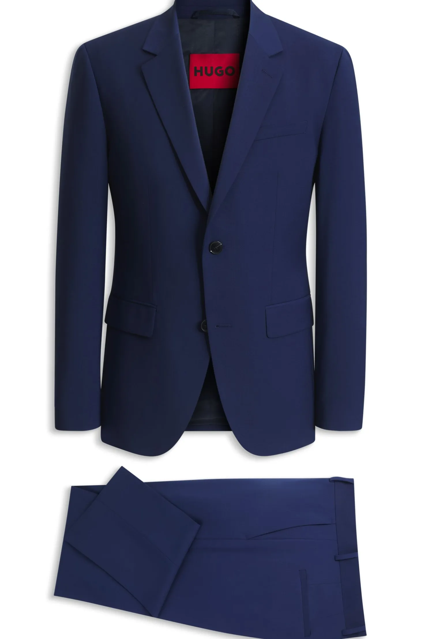 Zweiteiliger Slim-Fit Anzug aus Woll-Mix
