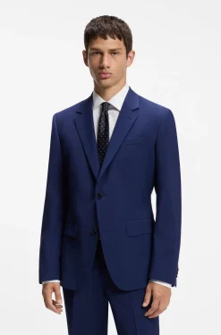 Zweiteiliger Slim-Fit Anzug aus Woll-Mix