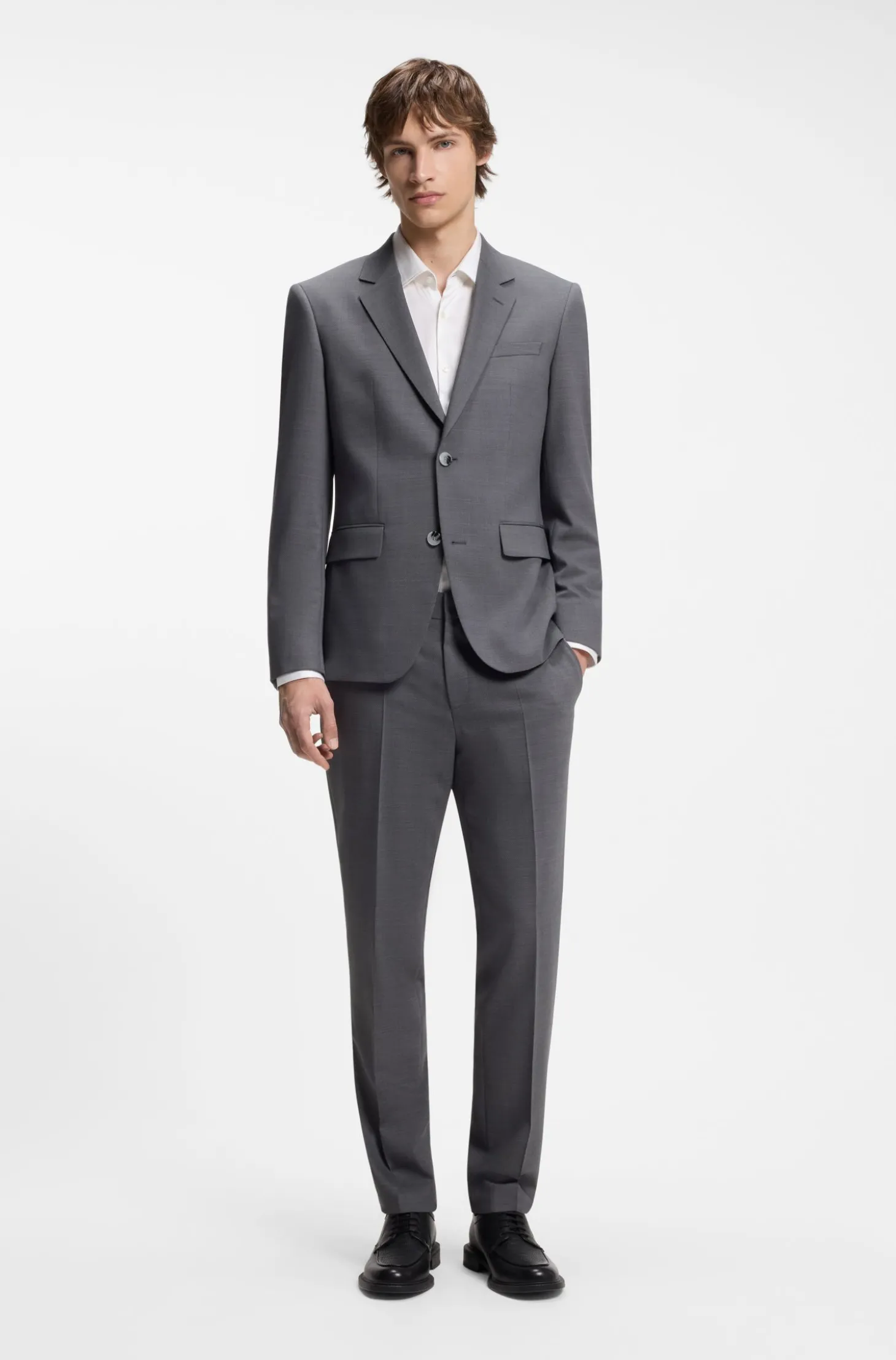 Zweiteiliger Slim-Fit Anzug aus Performance-Stretch-Twill