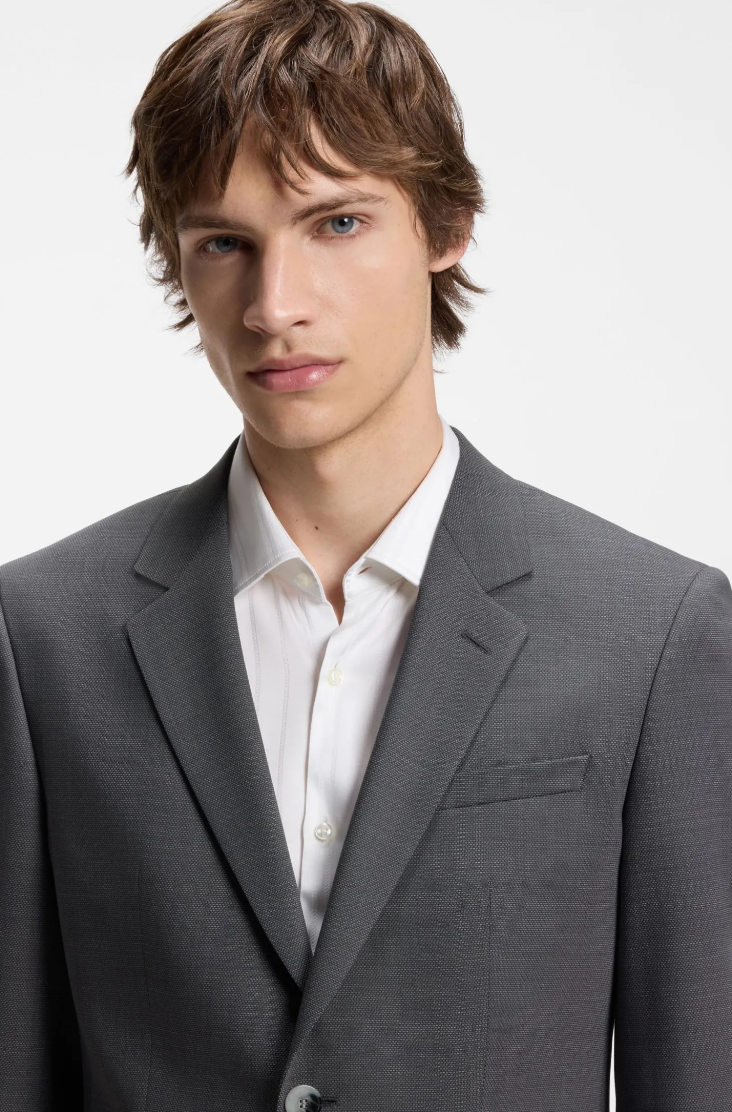 Zweiteiliger Slim-Fit Anzug aus Performance-Stretch-Twill