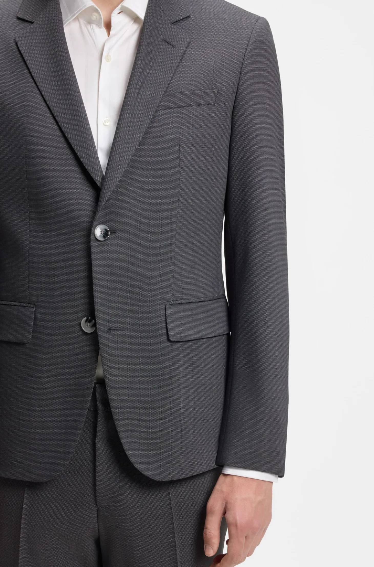 Zweiteiliger Slim-Fit Anzug aus Performance-Stretch-Twill