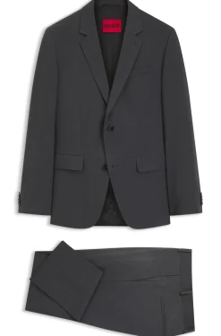 Zweiteiliger Slim-Fit Anzug aus Woll-Mix