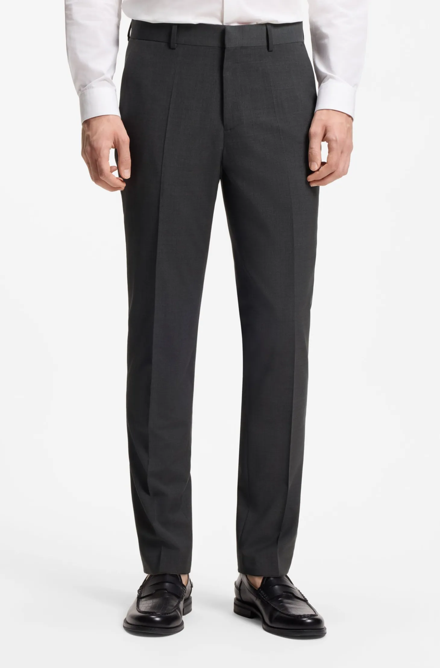 Zweiteiliger Slim-Fit Anzug aus Woll-Mix