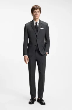 Zweiteiliger Slim-Fit Anzug aus Woll-Mix