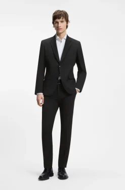 Zweiteiliger Slim-Fit Anzug aus Woll-Mix