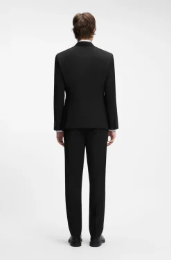 Zweiteiliger Slim-Fit Anzug aus Woll-Mix
